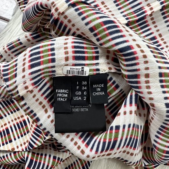 Derek Lam 10 Crosby Size 2 Off The Shoulder V Hemline Top Silk Blend - Picture 9 of 9